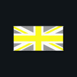 Lienzo Jack de Unión Gris y Amarillo<br><div class="desc">Patrón gris y amarillo basado en la bandera de la Unión.</div>