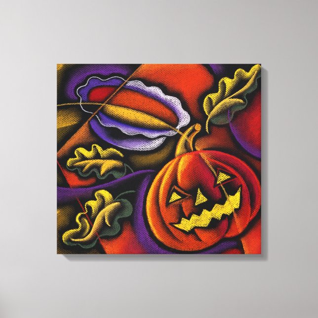 Lienzo Jack-o' lantern (Anverso)