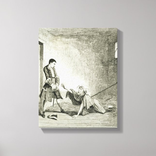 Lienzo Jack visita a su madre en el hospital de Belén, Lo (Anverso)