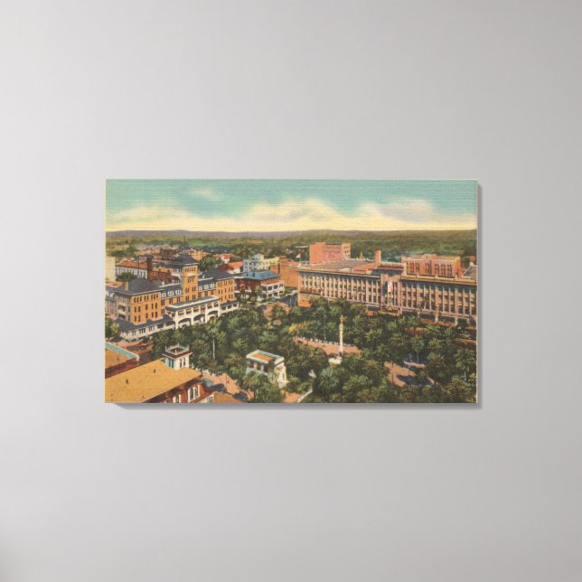 Lienzo Jacksonville, Florida - Vista aérea de Hemming (Anverso)