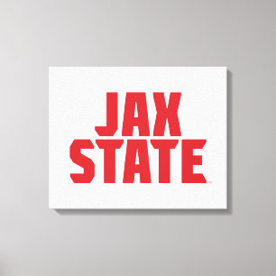 Lienzo Jacksonville State University JAX STATE Bold Red
