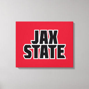 Lienzo Jacksonville State University JAX STATE Bold Texto