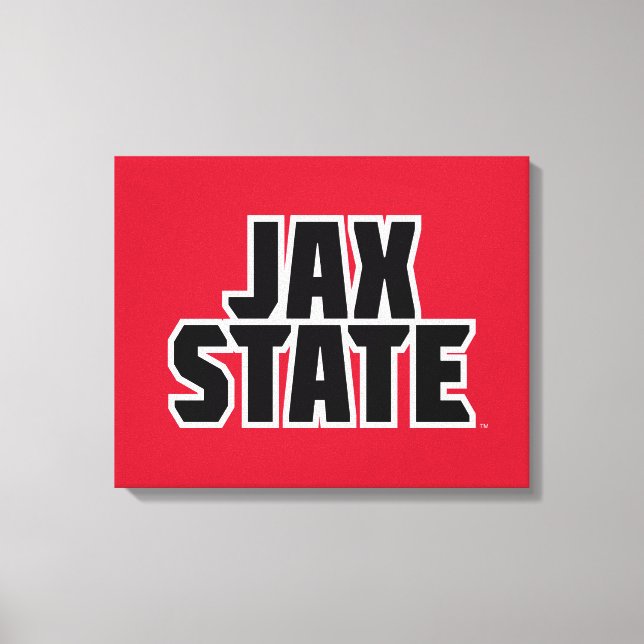 Lienzo Jacksonville State University JAX STATE Bold Texto (Anverso)