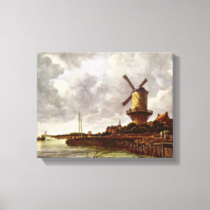 Lienzo Jacob Isaackszoon van Ruisdael - molino de viento