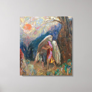 Lienzo Jacob y el ángel   Odilon Redon