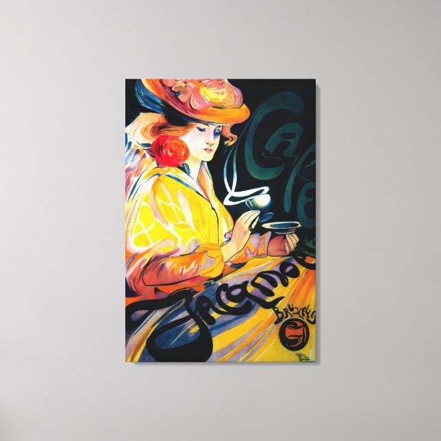 Lienzo Jacqmotte Caf � Afiche Vintage Europe (Anverso)