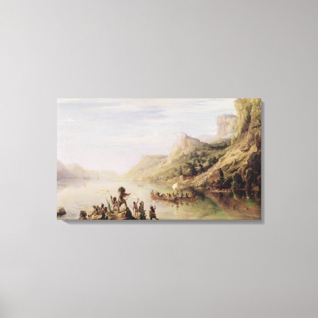 Lienzo Jacques Cartier descubriendo el San Lorenzo (Anverso)