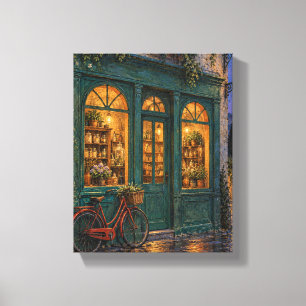 Lienzo Jade Apothecary en la Hora Azul   Ciudad de Cuento