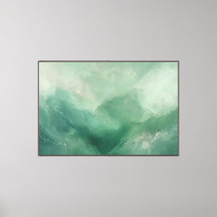 Lienzo Jade Hollow Verde Suave Abstracto