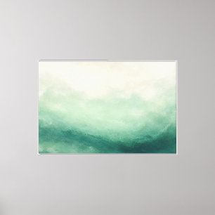 Lienzo Jade Mist Verde Suave Alto Clave Abstracto