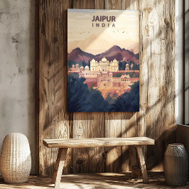 Lienzo Jaipur India Canvas Print Travel Poster Wall Art