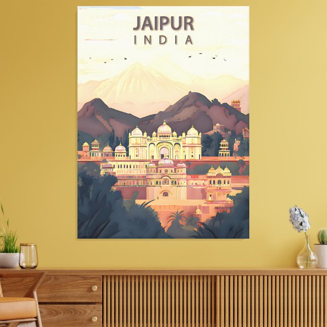 Lienzo Jaipur – La Ciudad Rosa Real de la India (Insitu (Sala de estar))
