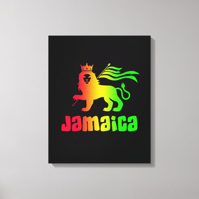 Lienzo Jamaica Rasta Lion (Anverso)