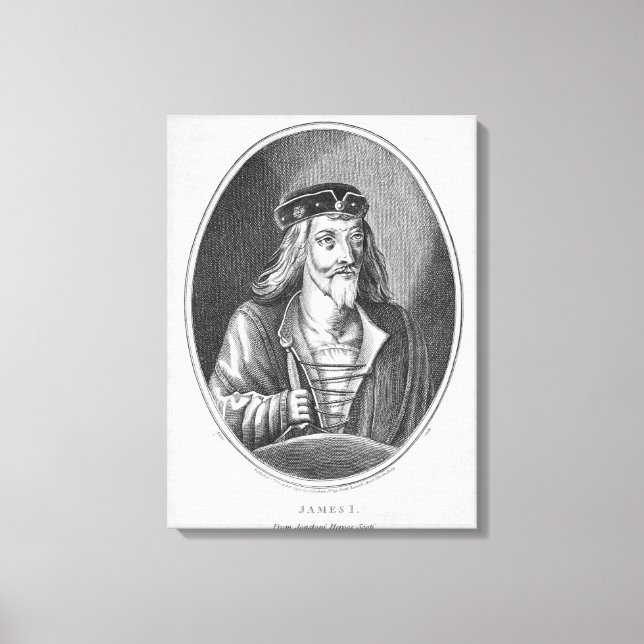Lienzo James I (1394-1437), Rey de Escocia, de Johnst (Anverso)