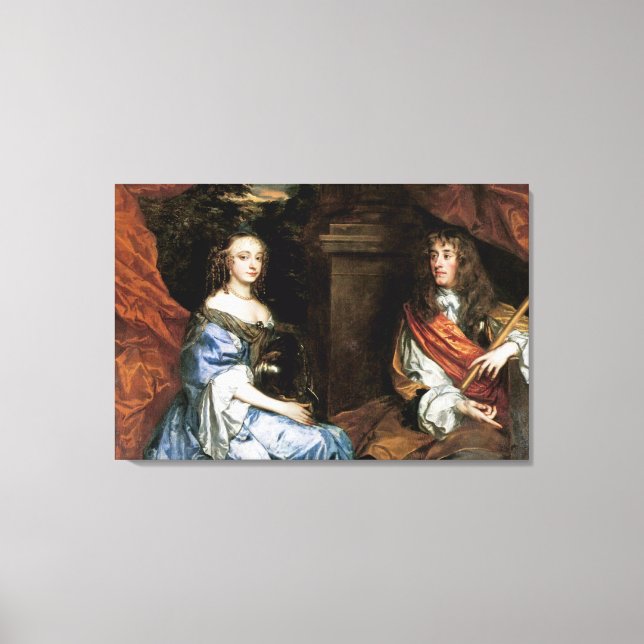 Lienzo James II y Anne Hyde por Sir Peter Lely (Anverso)