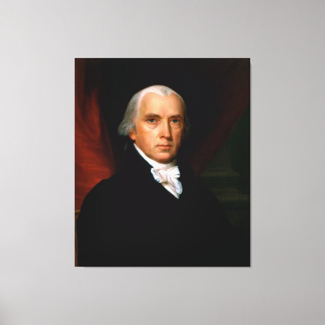 Lienzo James Madison el 4º Presidente: América Colonial (Anverso)
