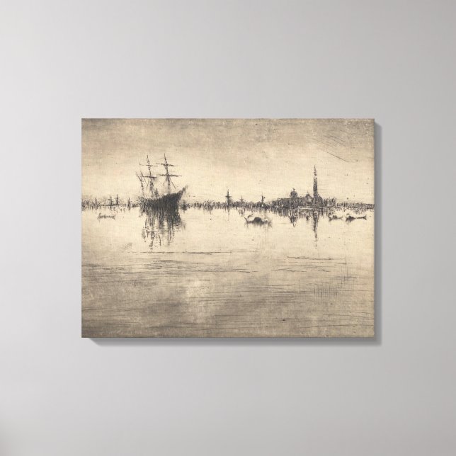Lienzo James Whistler - Nocturno, de Venecia (Anverso)