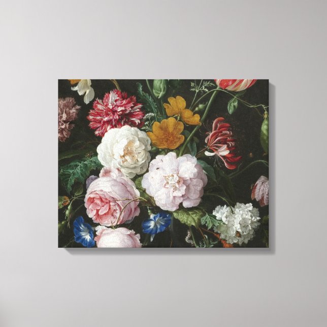 Lienzo Jan Davidsz. De Heem - Vida fija con flores (Anverso)