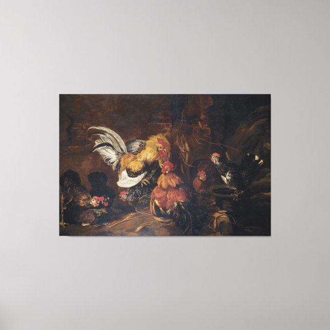Lienzo Jan Fyt Cockfight (Anverso)
