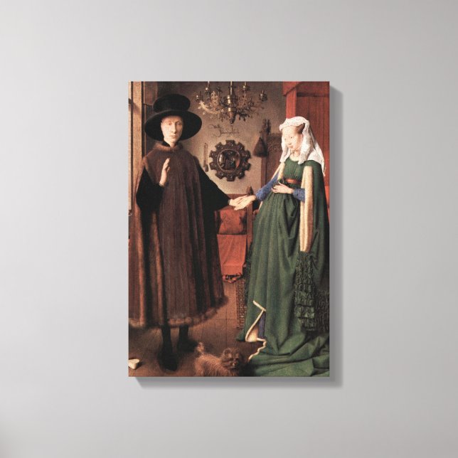 Lienzo Jan Van Eyck - Boda de Arnolfini (Anverso)