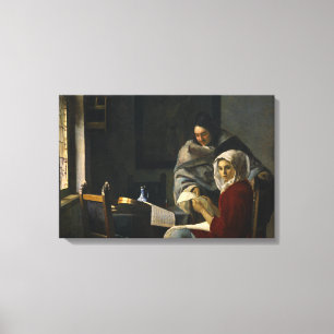 Lienzo Jan Vermeer - Chica interrumpida por su música