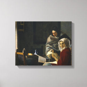Lienzo Jan Vermeer - Chica interrumpida por su música