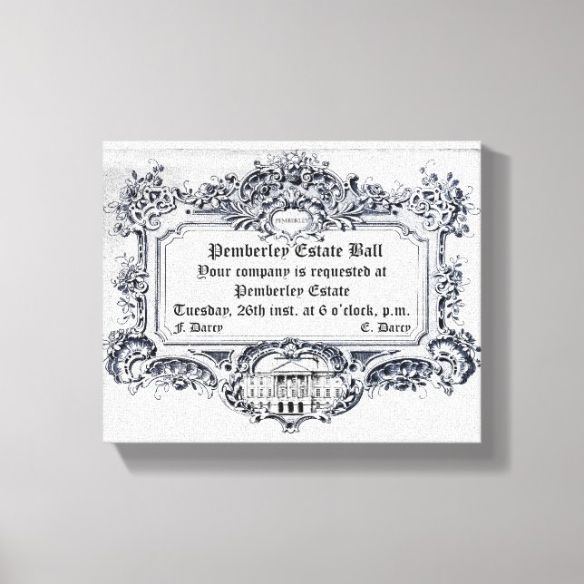 Lienzo Jane Austen: Pemberley Estate Ball (Anverso)