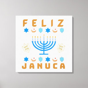 Lienzo Januca, Feliz Januca, Menorah, Masada, Janucia