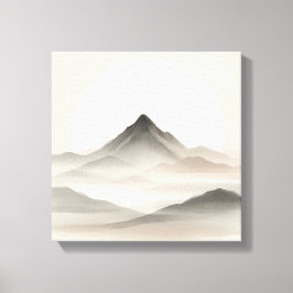 Lienzo Japandi Abstract Mountain Art for Quiet Interiors
