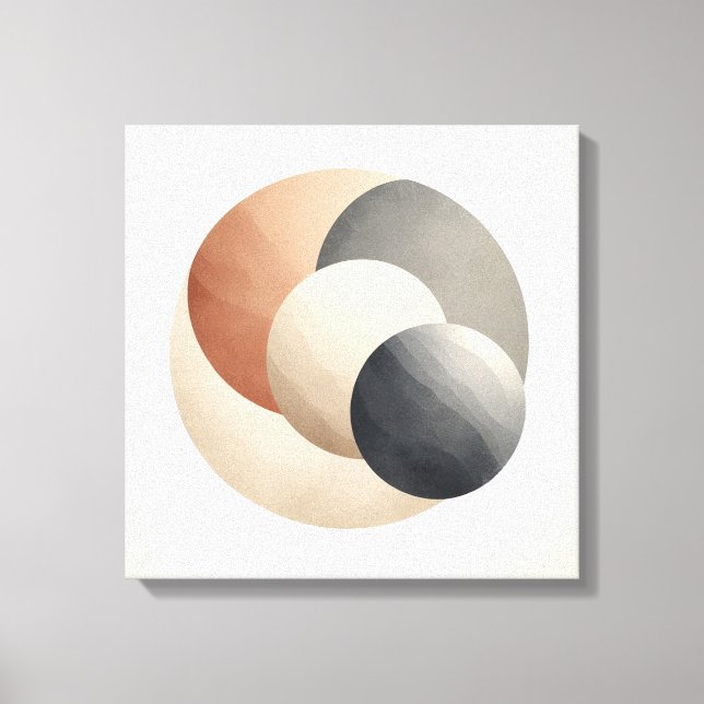 Lienzo Japandi Eclipse Abstract for Balanced Interiors (Anverso)