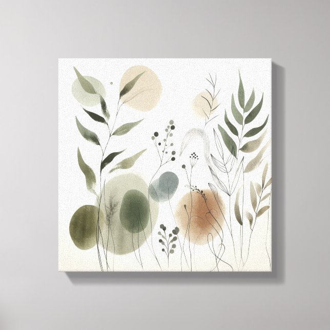 Lienzo Japandi Garden Rhythm Art for Calm Interiors (Anverso)