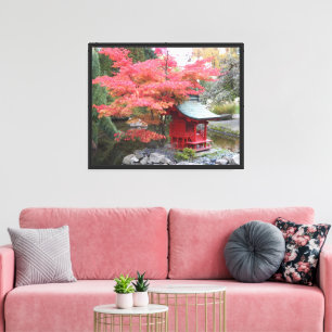 Lienzo Japanese Garden Autumn Color Photographic