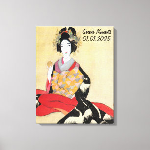 Lienzo Japón Kimono personalizado estético vintage