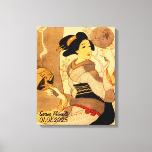 Lienzo Japón Kimono personalizado estético vintage
