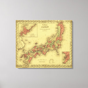 Lienzo Japón: Mapa PanorámicoJapón