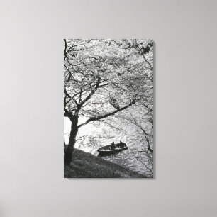 Lienzo Japón, Tokio. Flores de cerezo en el Imperio