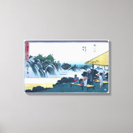 Lienzo Japonés Ukiyo-e de la montaña de Fudesute