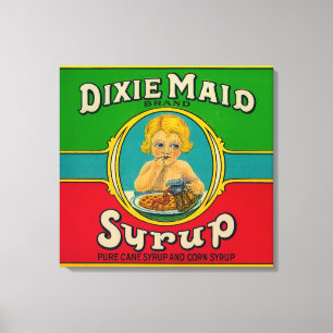 Lienzo Jarabe LabelCairo, GA de la criada de Dixie