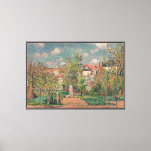 Lienzo Jardín a plena luz del sol, Camille PIssarro, 1876