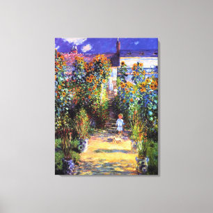 Lienzo Jardín Claude Monet Flores de Girasol de Verano