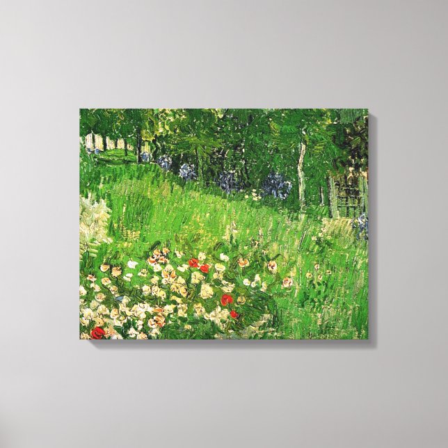 Lienzo Jardín de Daubigny por Van Gogh (Anverso)