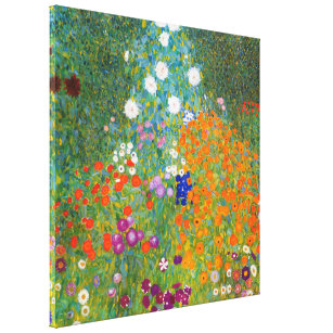Lienzo Jardín de flores   Gustav Klimt