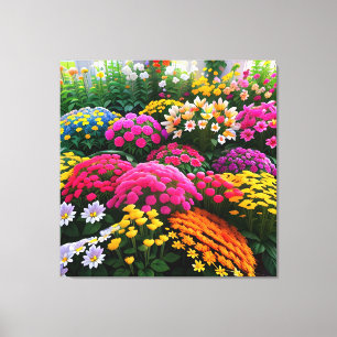 Lienzo Jardín de flores interior