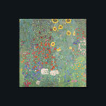 Lienzo Jardín de granja con girasoles - Gustav Klimt<br><div class="desc">Jardín de granja con girasoles de Gustav Klimt.</div>