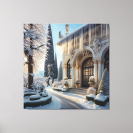 Lienzo Jardín de hielo elegante para invierno