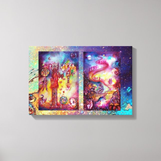 LIENZO JARDÍN DE LAS SOMBRAS PERDIDAS / ESCALONES MÍSTICA (Anverso)