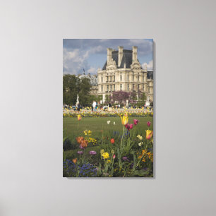 Lienzo Jardín de las Tullerías, Louvre, París, Francia