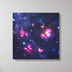 Lienzo Jardín de mariposas nocturnas celestiales