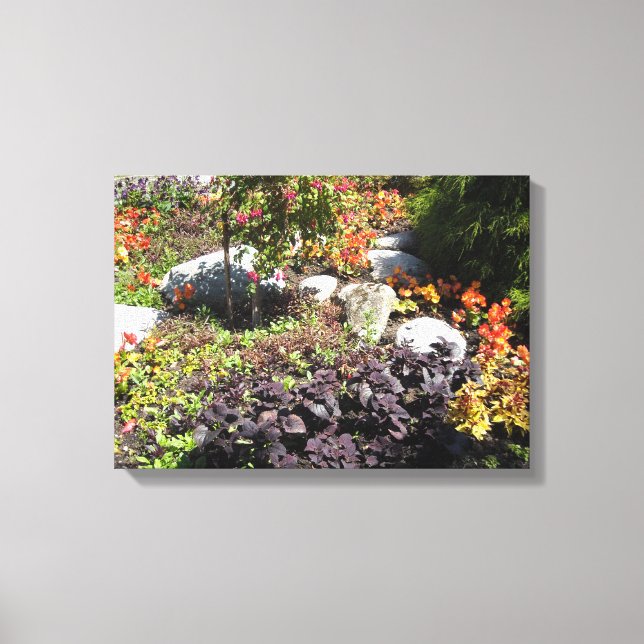 Lienzo Jardín de rocas tonos terrosos (Anverso)