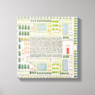 Lienzo Jardín de un alto dignatario egipcio, de